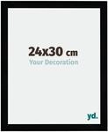 yd. Bilderrahmen 24x30 cm Schwarz Hochglanz - Holz Rahmen Mura