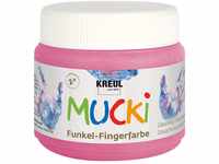 KREUL 23120 - Mucki schimmernde Funkel - Fingerfarbe, 150 ml in Feenstaub rosa, auf