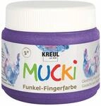 KREUL 23121 - Mucki schimmernde Funkel - Fingerfarbe, 150 ml in Zauber lila, auf
