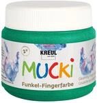 KREUL 23123 - Mucki schimmernde Funkel - Fingerfarbe, 150 ml in Smaragd gr&uuml;n, auf