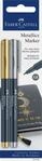 FABER-CASTELL 160796 - Metallics Marker mit Faserspitze, 1,5 mm Strichst&auml;rke, f&uuml;r