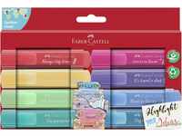 Faber-Castell 254626 - Textmarker Set TL 46, 8er Etui, Pastell Farben, mit