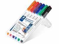 STAEDTLER 301 WP6 Whiteboard Pen Lumocolor (Strichbreite M (ca. 1 mm), trocken und