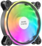 MARSGAMING MFX, PC-L&uuml;fter 12cm, ARGB DUAL, Ultra-leise 14db, Schwarz