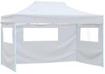 vidaXL Partyzelt Faltbar mit 3 Seitenw&auml;nden Pavillon Festzelt Gartenpavillon