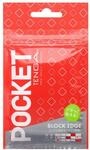 POCKET TENGA BLOCK EDGE - Einwegmasturbator, sehr dehnbar, sehr flach und kompakt,