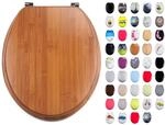 MSV WC Sitz Toilettendeckel Bambus "Bamboo" Scharniere aus Edelstahl - hochwertige