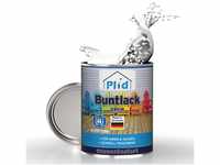 PLID® Buntlack Außen 0.75l - Weiß - Holzfarbe außen & innen - Holzlack...