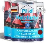 Plid Holzfarbe Schwedenrot 1,5L Seidenmatt Holzlack Innen & Au&szlig;en | Holzschutzfarbe