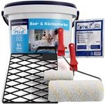 Plid Bad- & K&uuml;chenfarbe Wei&szlig; 5L Set &ndash; Feuchtraumfarbe f&uuml;r Innen