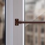 Cafehausstange (Braun / 125-225cm), Gardinenstange 50 bis 225 cm L&auml;nge ausziehbar,