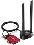Cudy WE4000 AX5400 WiFi 6E Pcie Card, Bluetooth 5.2 Tri Band Wireless Adapter, Low