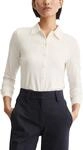 Marc OߴPolo Damen Jerseybluse mit Stretch-Anteil Spitzkragen, Wei&szlig; (Off White), XS