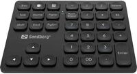 Sandberg Wireless Numeric Keypad Pro, Numerische Tastatur, 36 Leise Tasten,