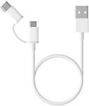 Mi 2-in-1 USB Cable Micro USB to Type C (30cm) White