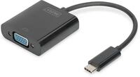 DIGITUS USB Typ-C Grafik Adapter, USB Type-C zu VGA, Full HD 60Hz, 1920x1080 Pixel,