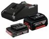 Bosch Professional 18V System Akku Starter-Set (2x GBA 18V 4.0Ah Akku +