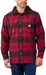 Carhartt Bekleidung Flannel, Fleece Jacke schwarz/rot 2XL