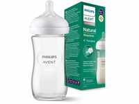 Philips Avent Babyflasche Natural Response aus Glas – Babyflasche, 240 ml,
