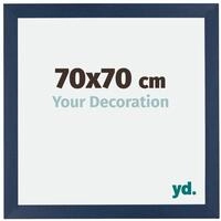 yd. Bilderrahmen 70x70 cm Dunkelblau Gewischt - Holz Rahmen Mura