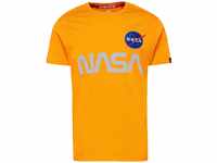 Alpha Industries Herren NASA Reflective T-Shirt, Alpha Orange, XL