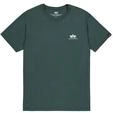 Alpha Industries Basic T Small Logo T-Shirt f&uuml;r Herren Navy Green