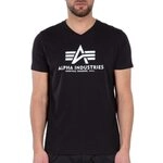 Alpha Industries Basic V-Neck T T-Shirt f&uuml;r Herren Black