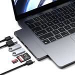 SATECHI 7-in-1 Dual USB-C Pro Slim USB4 Hub mit 6K@60Hz 40 Gbit/s, 100 W PD, 2 x