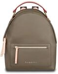 bugatti Ella Rucksack klein f&uuml;r Damen, modischer Tagesrucksack aus Kunstleder, olive