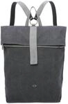 Fritzi Izzy03 Canvas Black Rucksack Baumwollmix Damen City vegan verstellbare Tr&auml;ger