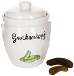 MamboCat G&uuml;rki Gurkentopf mit Deckel I Sauerkrauttopf G&auml;rtopf Kimchi I Rumtopf