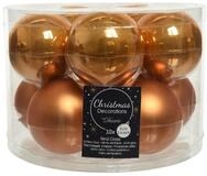 Decoris Weihnachtskugeln Glas 6cm x 10 St&uuml;ck Christbaumkugeln matt gl&auml;nzend