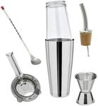 Boston Shaker Set aus Edelstahl &ndash; Komplettset f&uuml;r professionelle