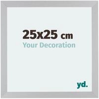 yd. Bilderrahmen 25x25 cm Silber Matt - Holz Rahmen Mura