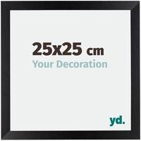 yd. Bilderrahmen 25x25 cm Schwarz Matt - Holz Rahmen Mura