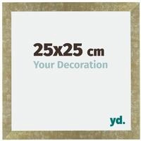 yd. Bilderrahmen 25x25 cm Gold Antik - Holz Rahmen Mura