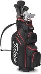 Titleist Cart 14 StaDry Golftasche, Schwarz/Schwarz/Rot