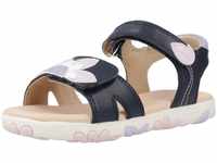 Geox J Haiti Girl Sandal, Navy/PINK, 27 EU Schmal