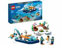 LEGO City Meeresforscher-Boot Spielzeug, Set enthält EIN Korallenriff, EIN U-Boot, 3