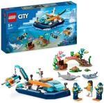 LEGO 60377 City Meeresforscher-Boot Spielzeug, Set enth&auml;lt EIN Korallenriff, EIN
