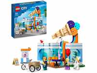 LEGO City Eisdiele, Spielzeug-Laden für Kinder ab 6 Jahren, Set mit 3 Minifiguren