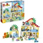 LEGO 10994 DUPLO 3-in-1-Familienhaus, Puppenhaus aus Bausteinen mit Push&Go Auto, 5