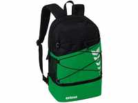 Erima Unisex Six Wings Rucksack mit Bodenfach, smaragd/schwarz, 1