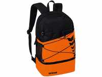 Erima Unisex Six Wings Rucksack mit Bodenfach, orange/schwarz, 1