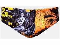 TurboTronic Herren Swimsuit Waterpolo Hombre Dirty SURF Badehose, Orange, L