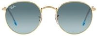 Ray-Ban Round Metal RB 3447 Herren-Sonnenbrille, Hellgr&uuml;n, Gold/Grau Shaded Green