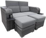 Home Deluxe - Strandkorb HOLBY inkl. Abdeckung - 160 x 69 x189 cm - per Gasdruckfeder