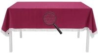 EXKLUSIV HEIMTEXTIL Gartentischdecke mit Fransen Tischdecke Classic Outdoor PVC