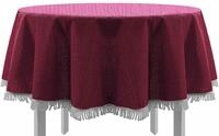 EXKLUSIV HEIMTEXTIL Gartentischdecke mit Fransen Tischdecke Classic Outdoor PVC