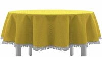 EXKLUSIV HEIMTEXTIL Gartentischdecke mit Fransen Tischdecke Classic Outdoor PVC